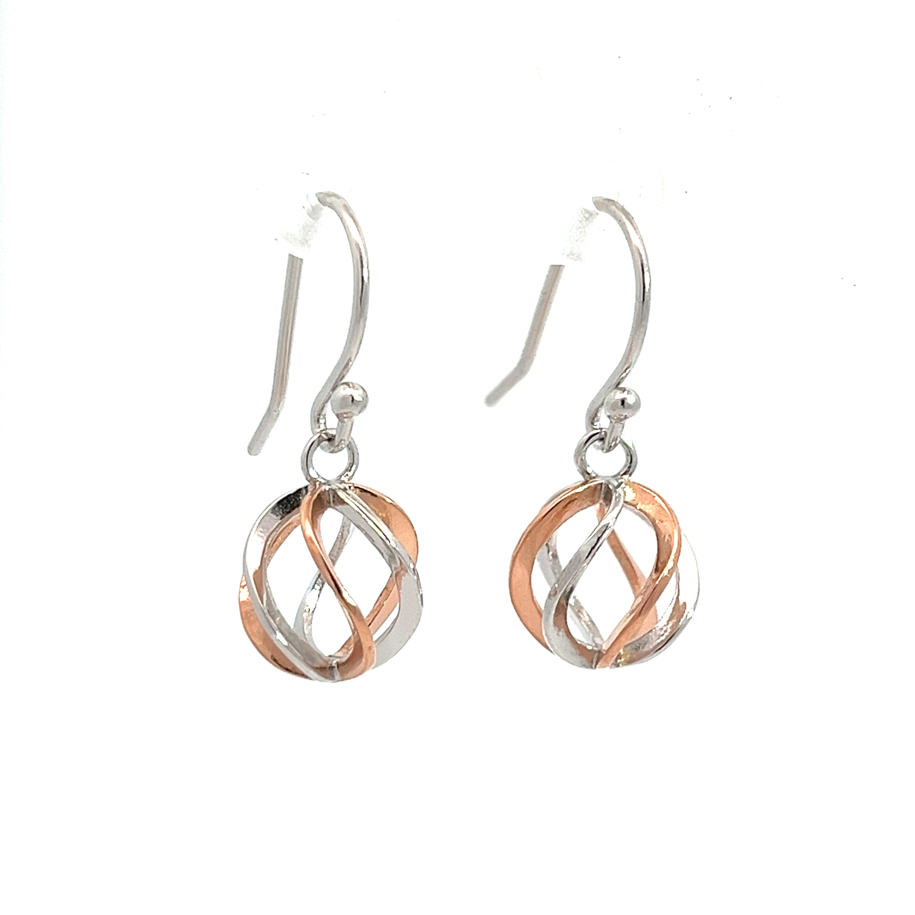 Purpleluck Rose Gold Silver Celtic Dangle Earrings