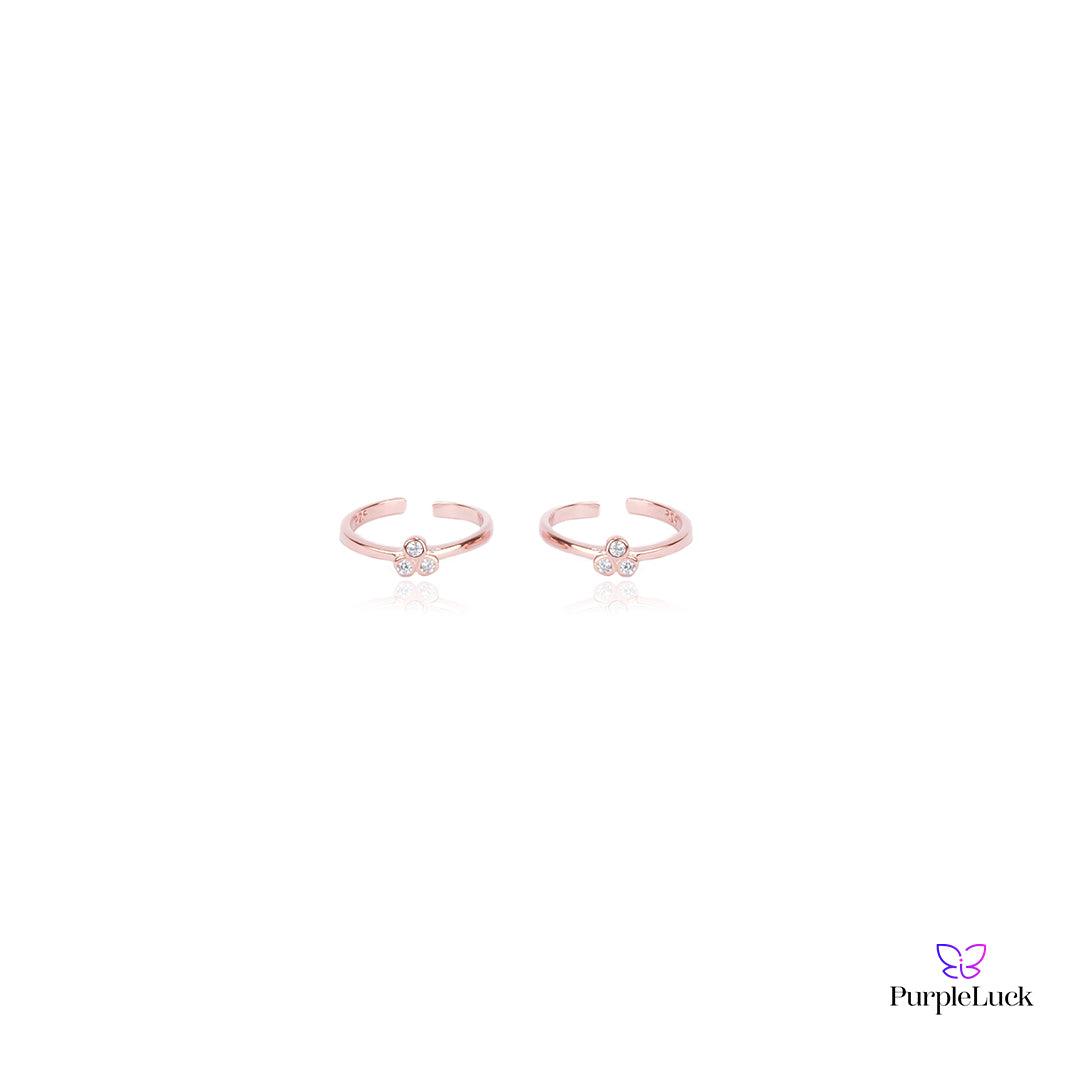 Kriti Rose Gold Toe Rings purpleluck.co