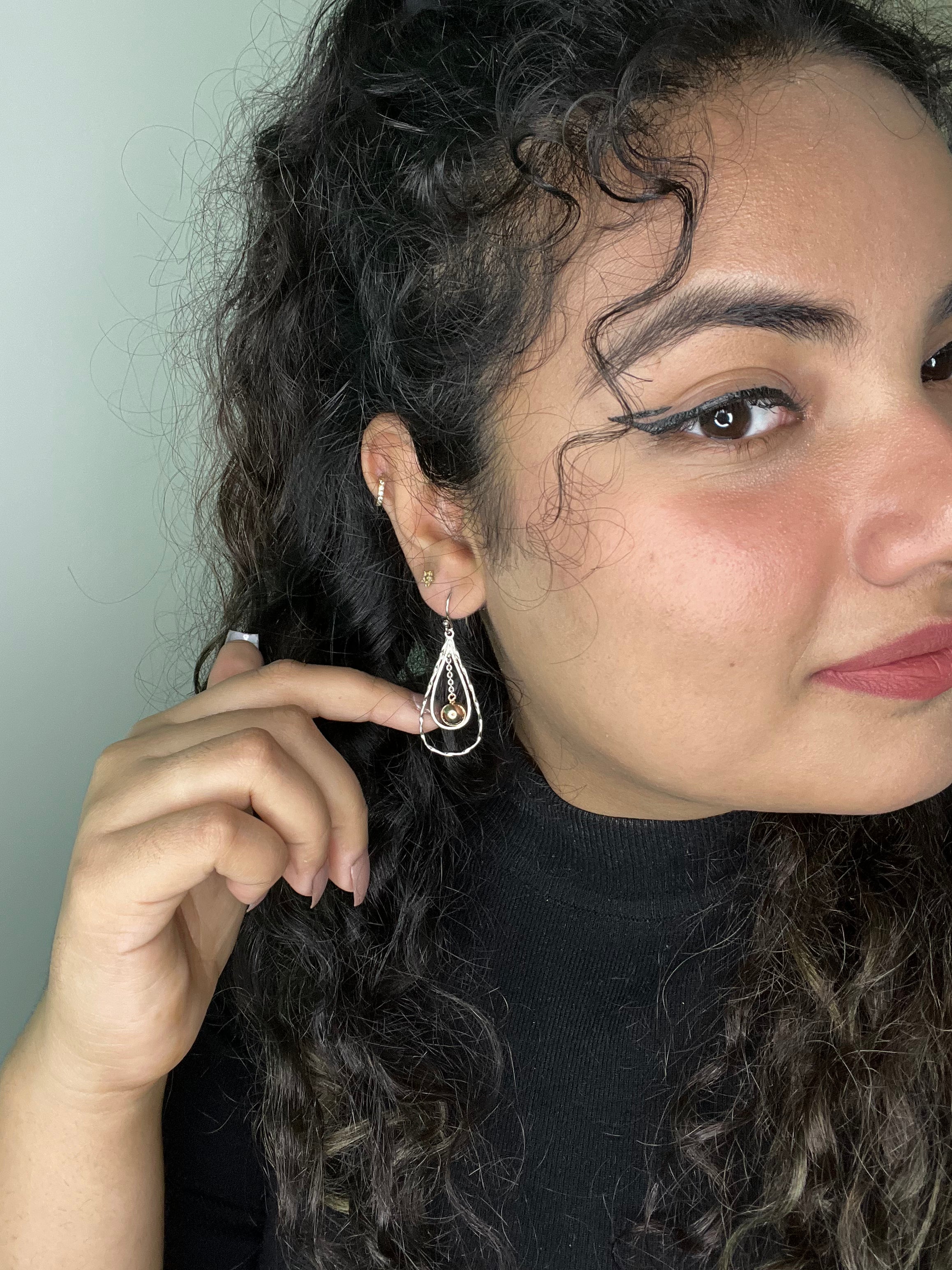 Purpleluck Teardrop 925 Silver Earrings for birthday and Valentine day gift for women and girls