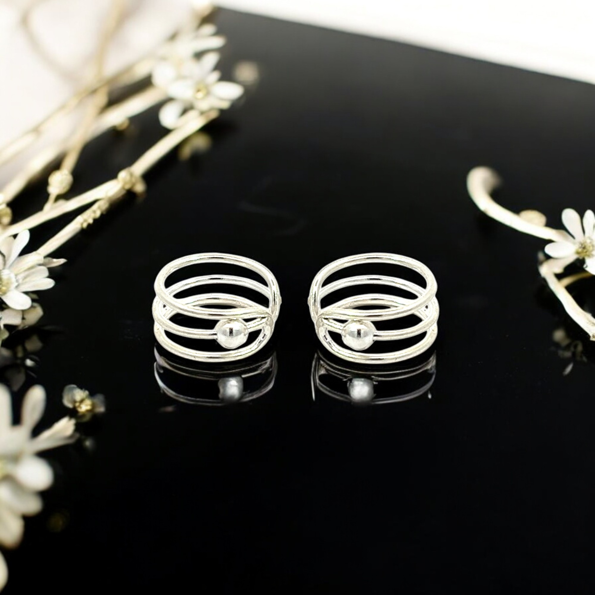 PurpleLuck Julia 925 Silver Ear Cuffs for daily and party wear for girls and women. Minimal and modern design