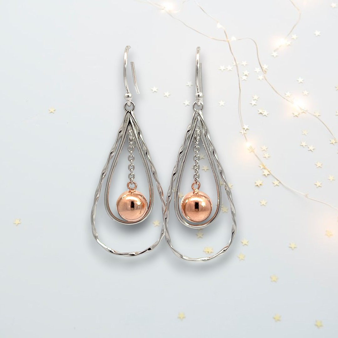 Purpleluck Teardrop 925 Silver Earrings for birthday and Valentine day gift for women and girls