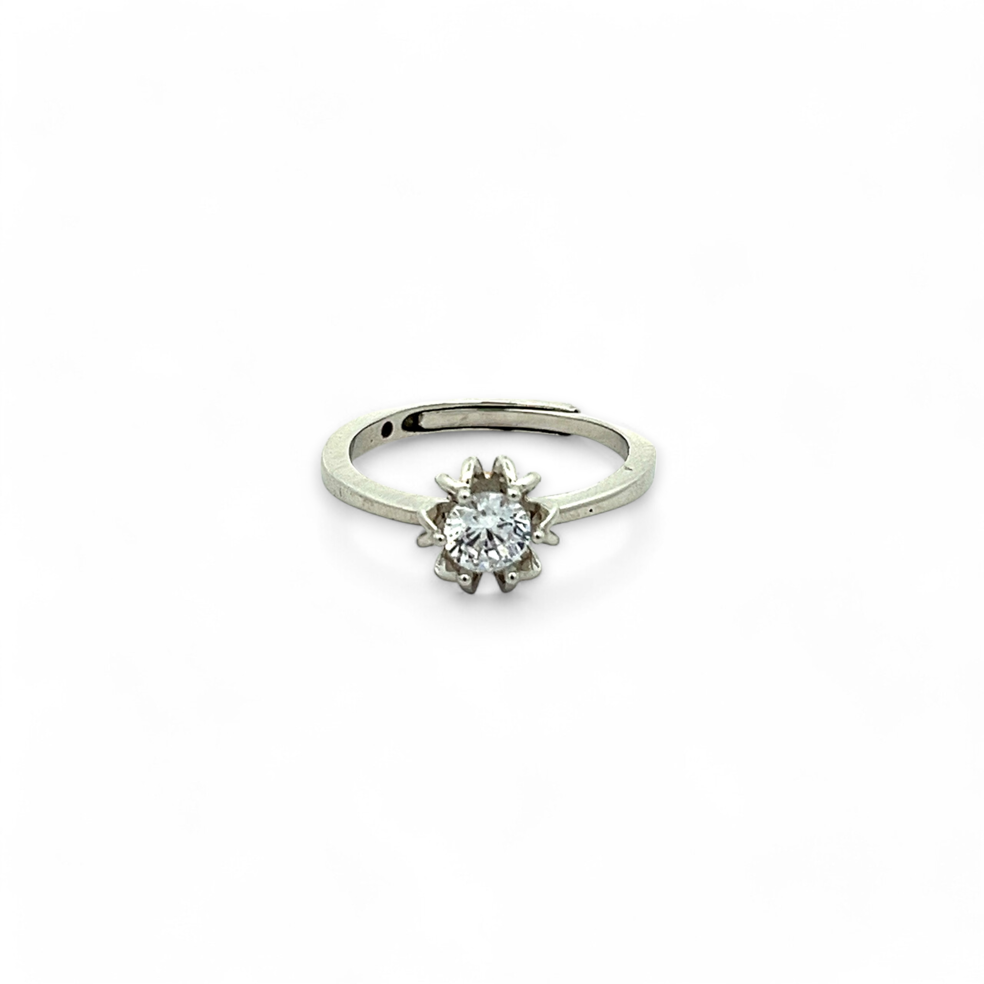 PurpleLuck Rachel 925 Silver Solitaire Ring Dainty and adjustable ring for women and girls. Perfect for Romantic gift for girlfriend