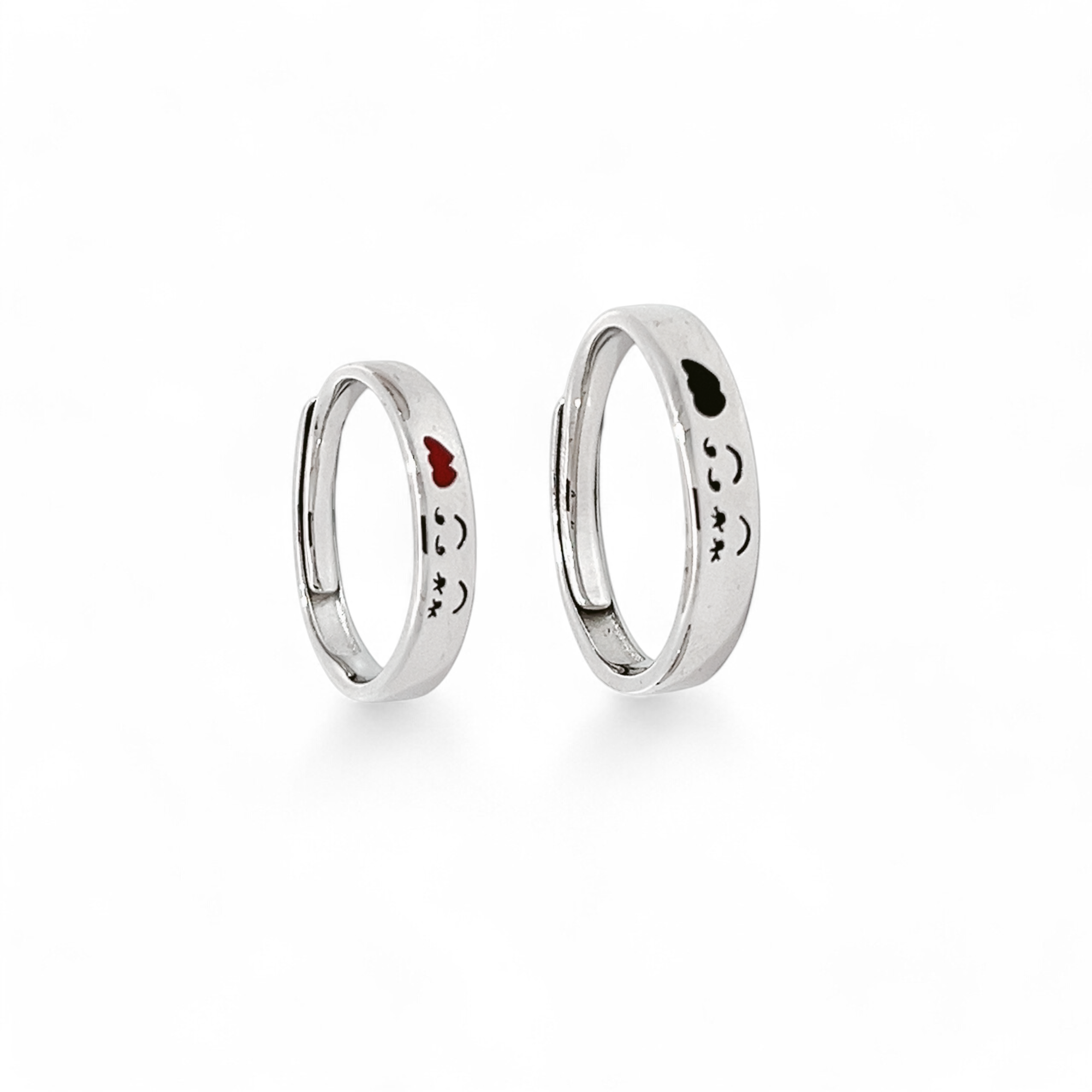 PurpleLuck Bella 925 Silver Couple Ring Elegant and minimal Anniversary and Valentine gift for Him and Her. Romantic gift for women and girls
