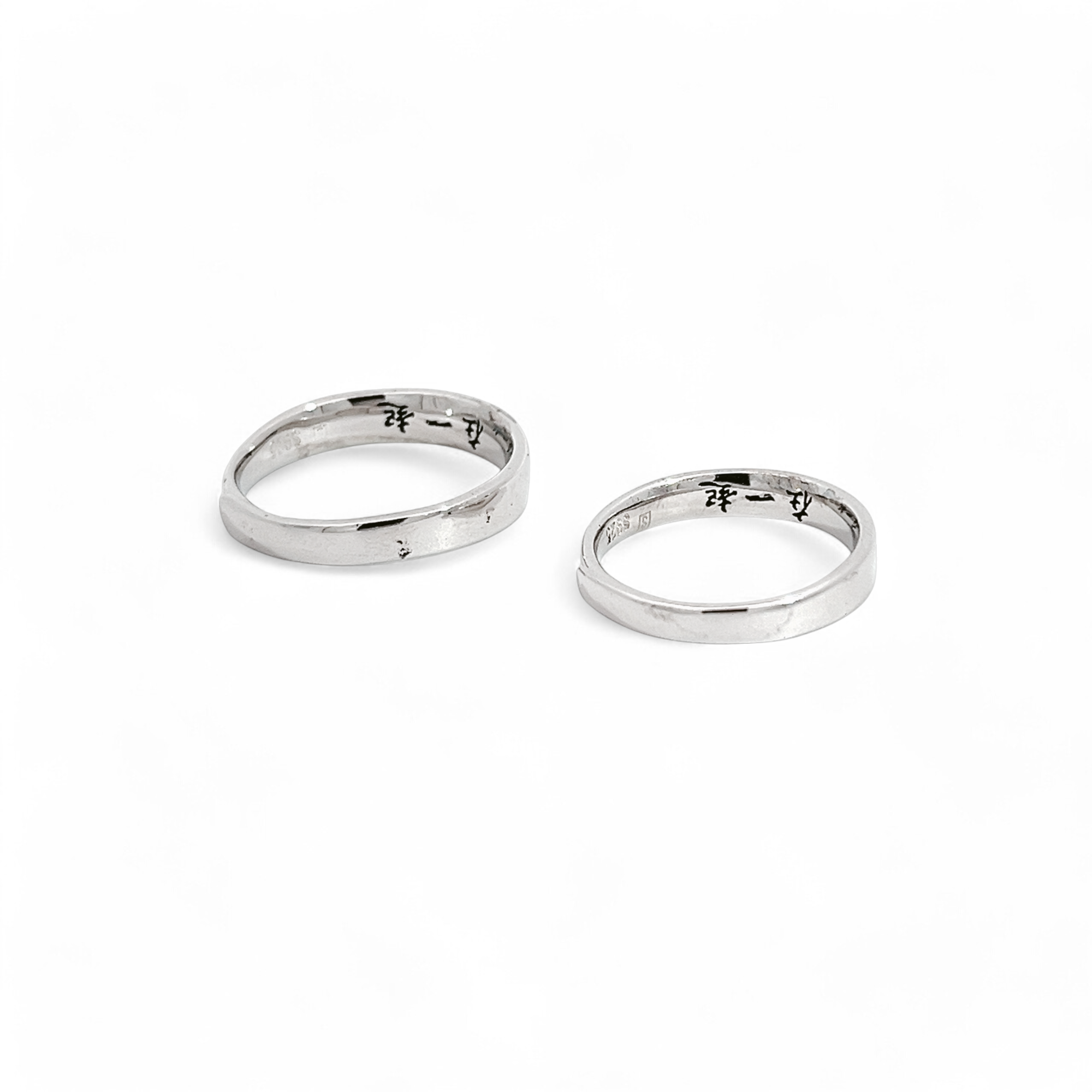 PurpleLuck Bella 925 Silver Couple Ring Elegant and minimal Anniversary and Valentine gift for Him and Her. Romantic gift for women and girls