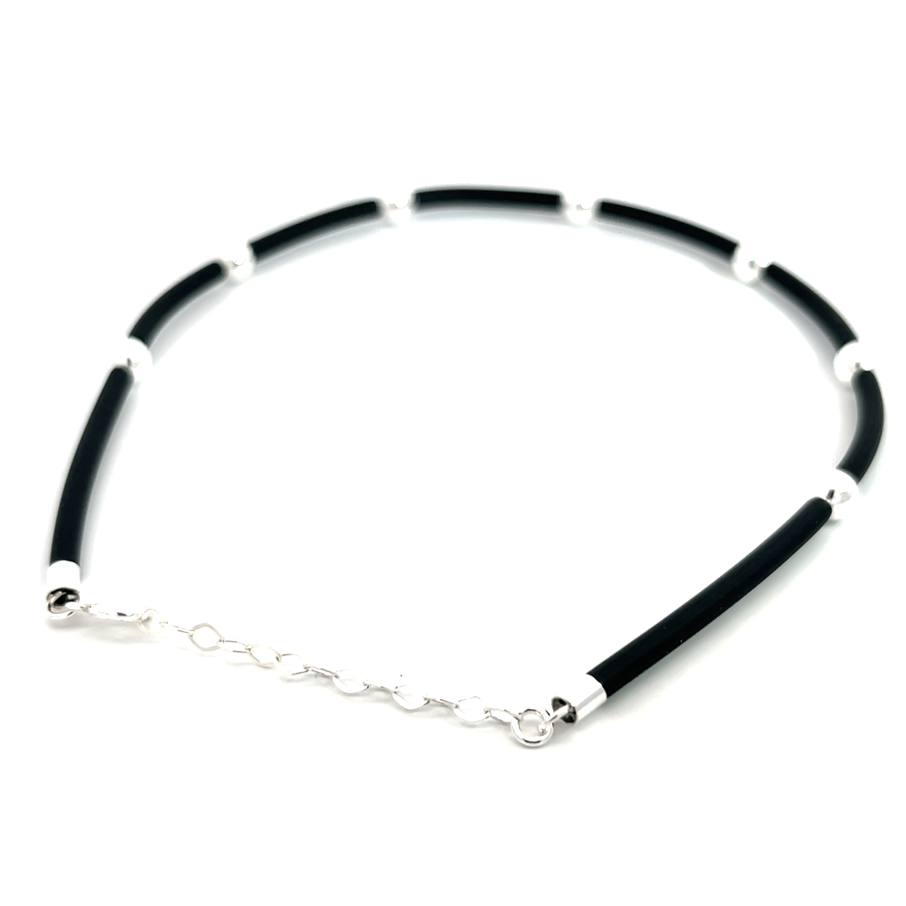 Purpleluck Ebon Eclipse 925 Silver Anklet traditional black anklet for women. Trendy and minimal anklet for daily wear