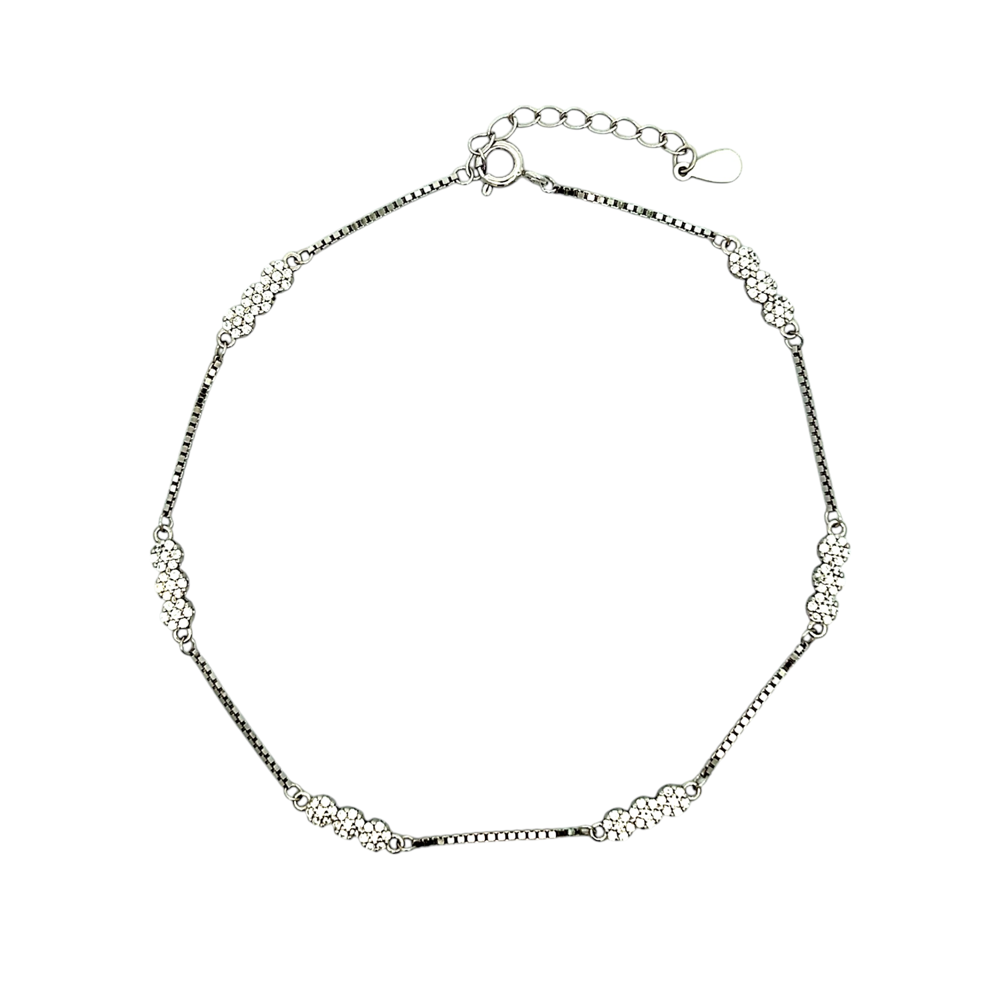 PurpleLuck Catherine 925 Silver Anklet-Wedding wear luxury ankle jewellery for women and girls. perfect gift for wife.