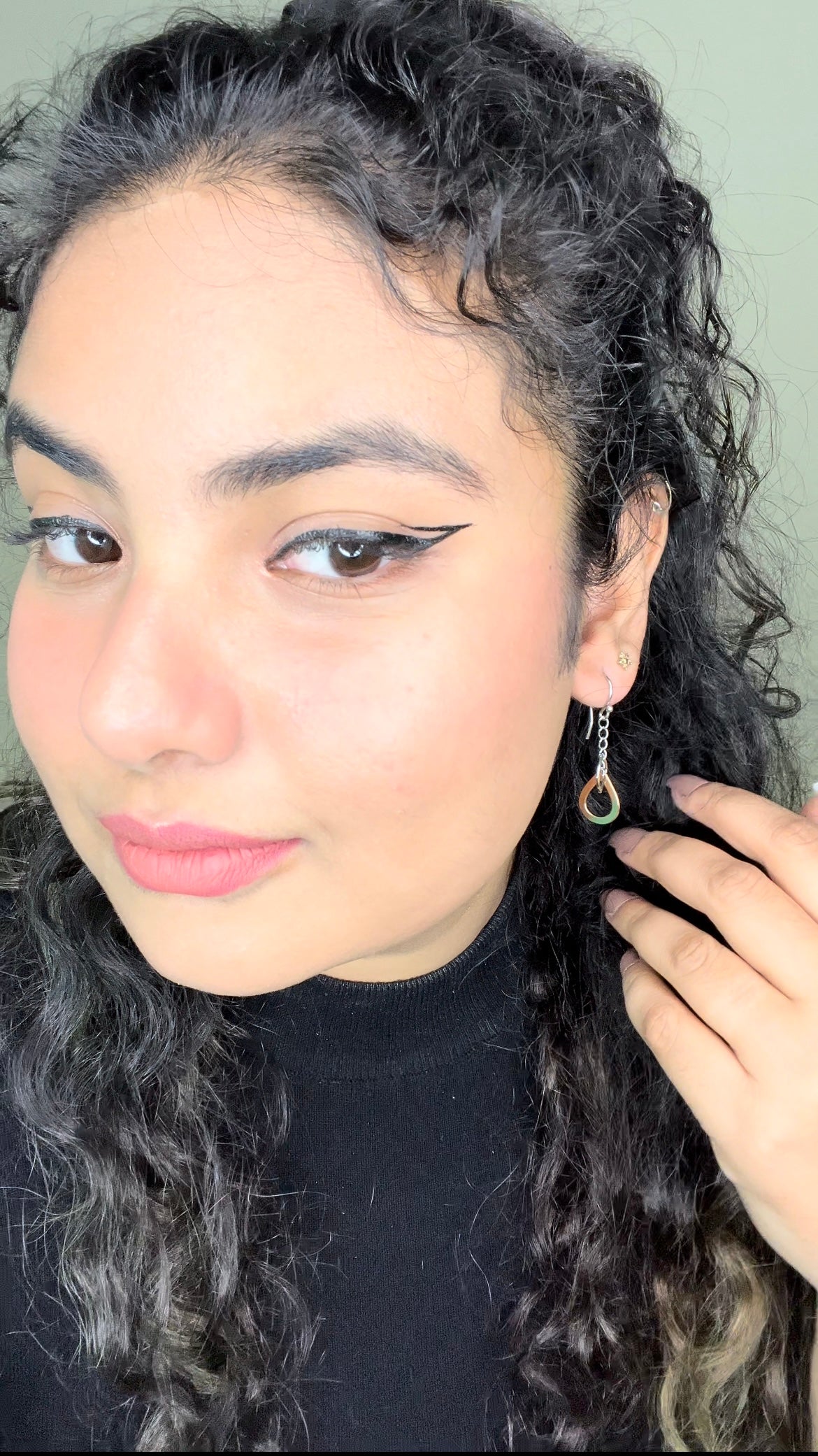 PurpleLuck Estelle 925 Silver and Silver Drop Earrings. Rose Gold and Silver trendy earrings for women and girls