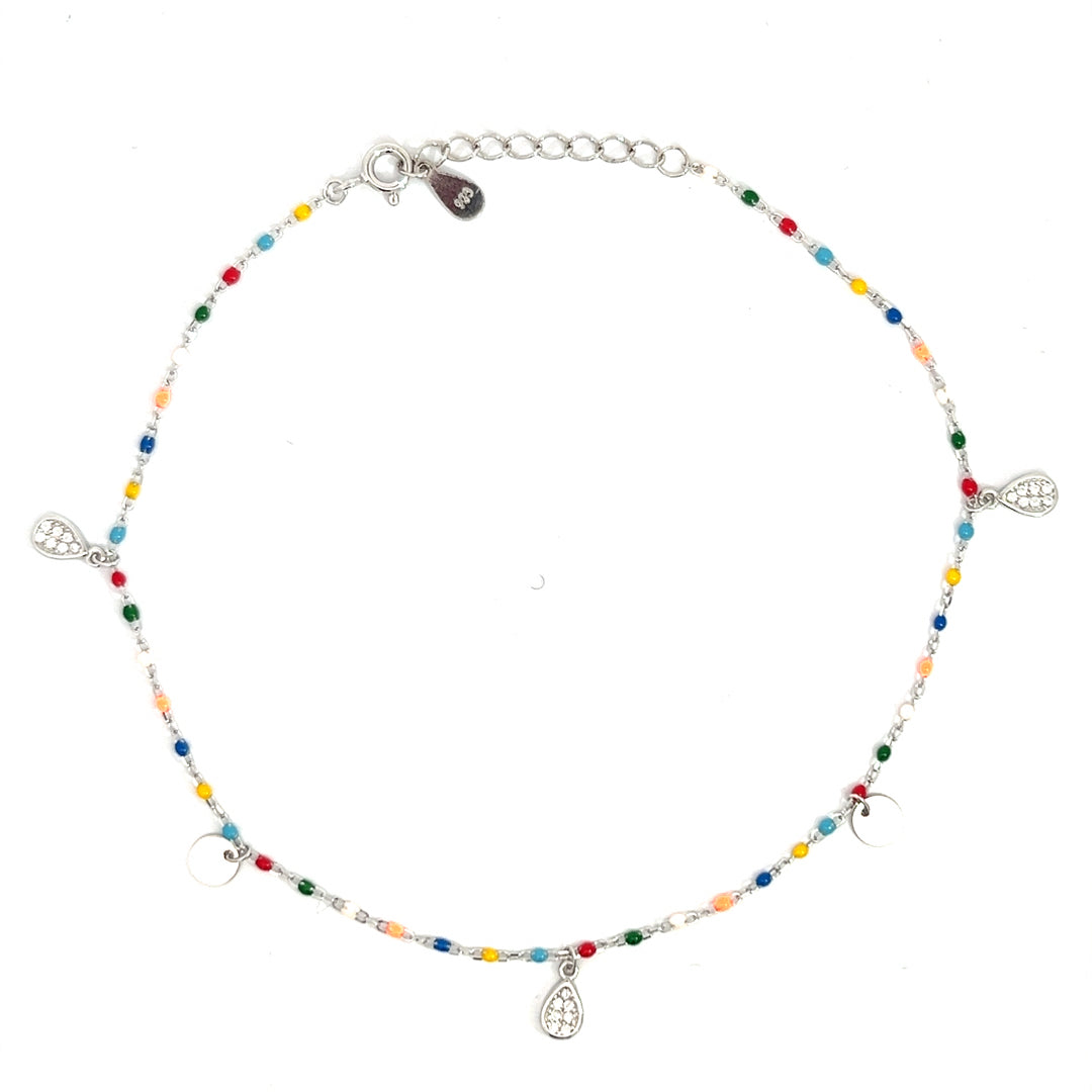 PurpleLuck- Giorgia Silver Anklet