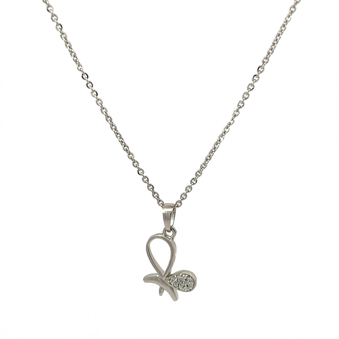 purpleluck gisele silver pendant. Butterfly shaped sterling silver pendant