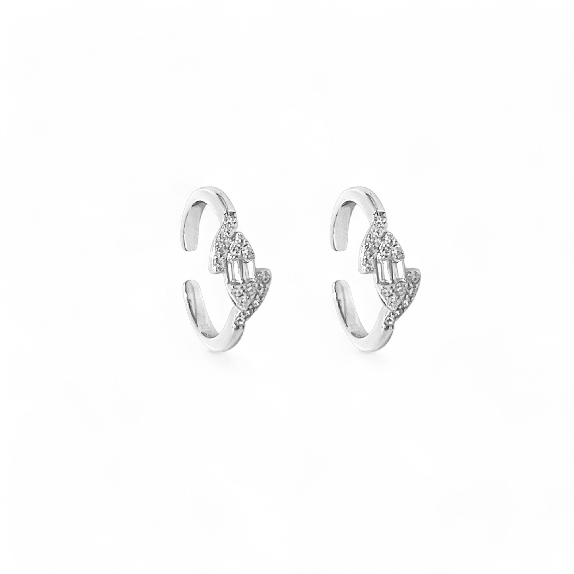 Purpleluck Hansika 925 Silver Toe Rings. Simple and Elegant daily wear Indian Jewellery for Women