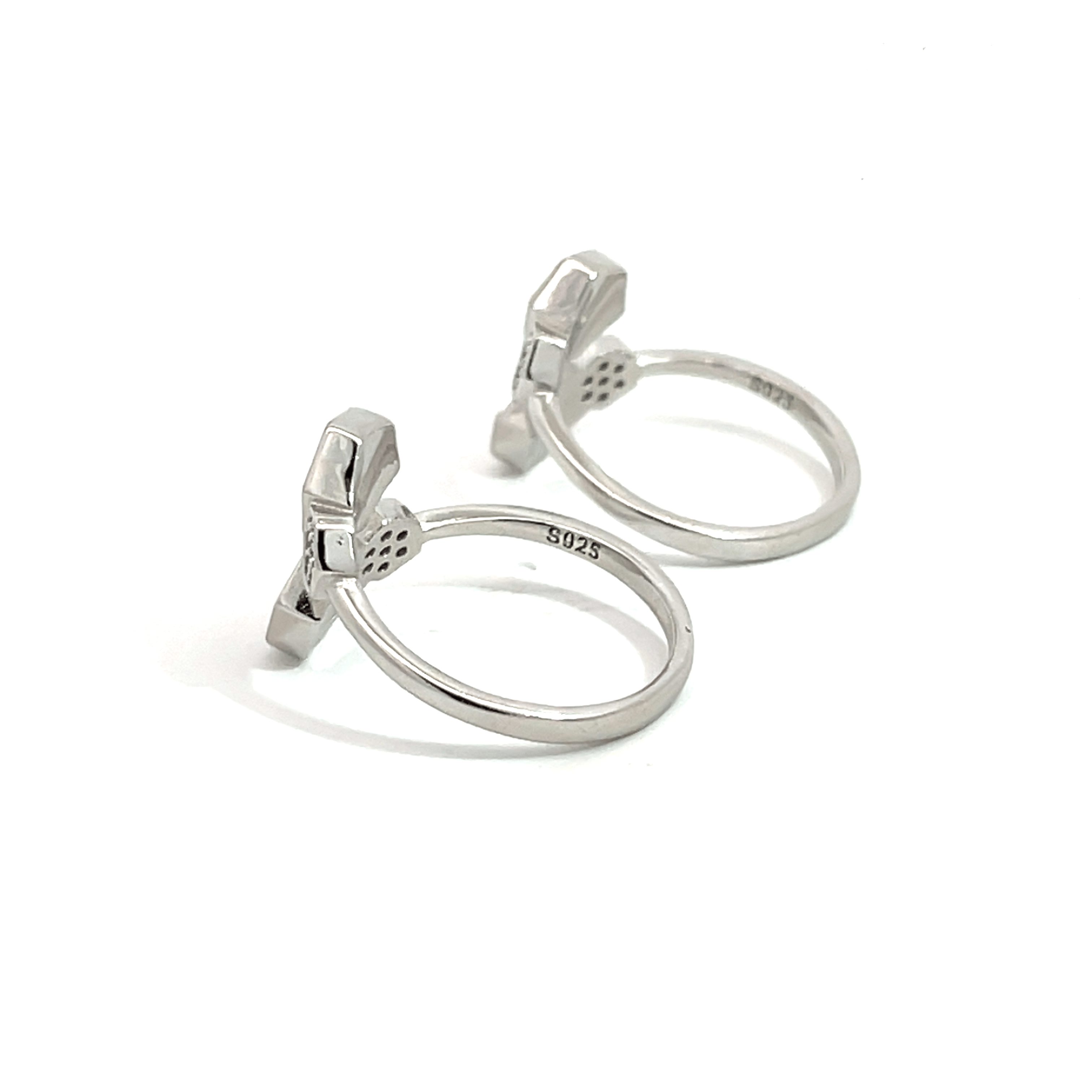 Purpleluck Silver HexaGlow Toe Rings for women adjustable simple daily wear