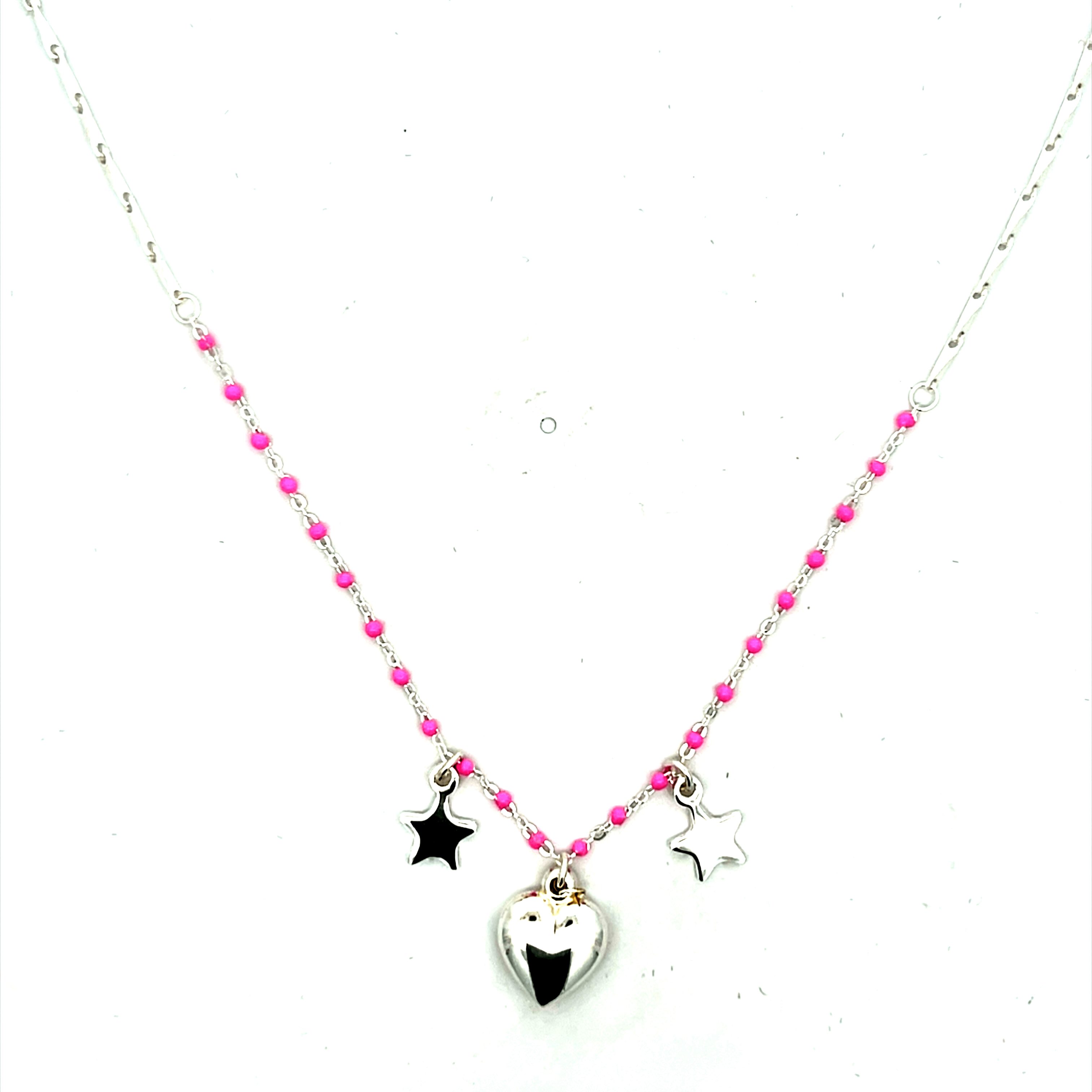Purpleluck Heartfelt Constellation 925 Silver Necklace. Heart and star shaped necklace for gifting to girlfriends