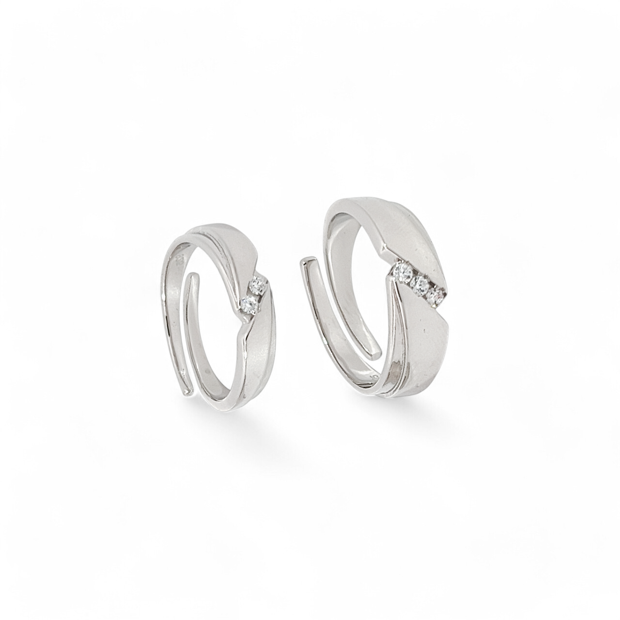PurpleLuck Karlie 925 Silver Couple Rings Luxury adjustable elegant rings for romantic gift. Couple rings for Man and Women