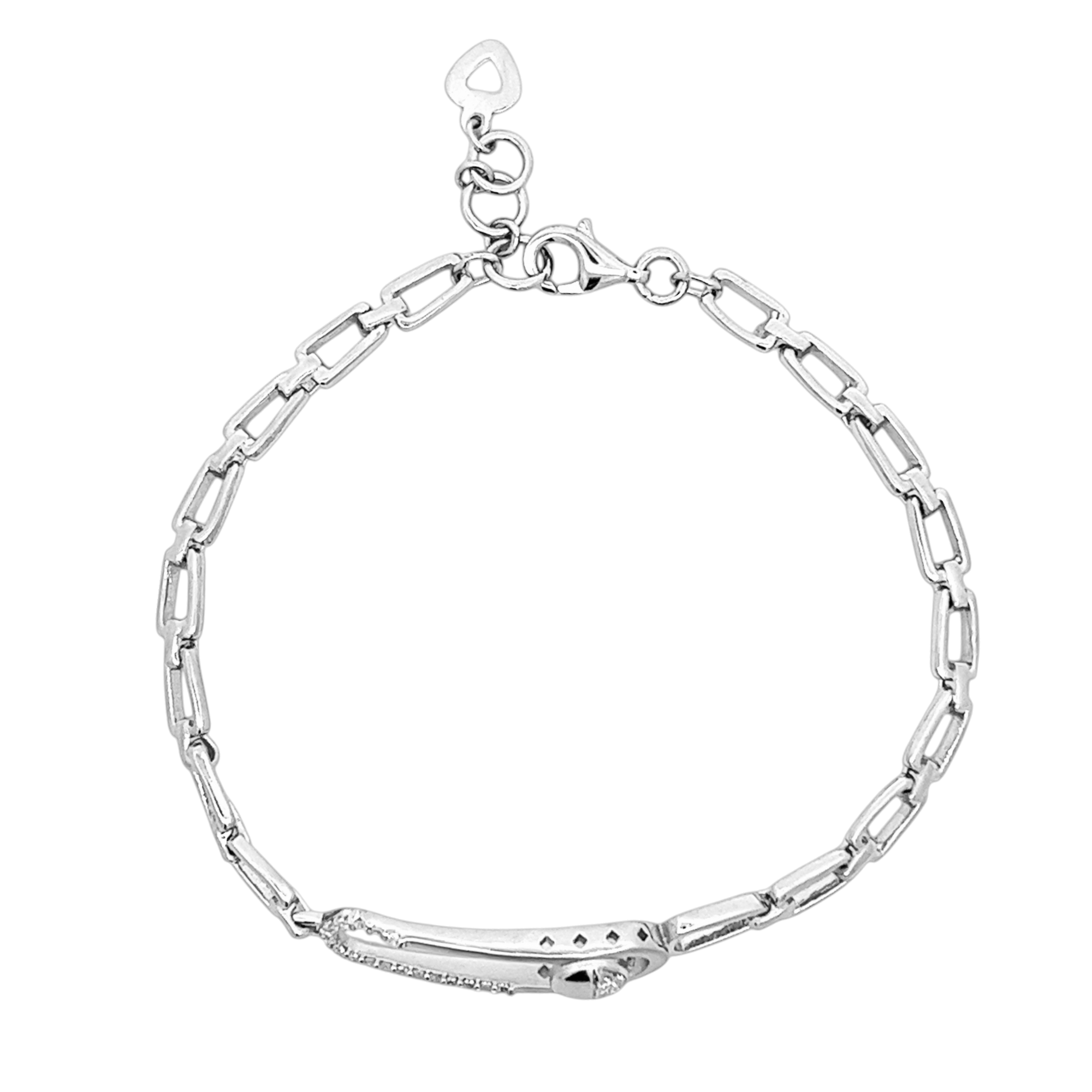 Purpleluck Minissha 925 Silver Bracelet in dainty design. Elegant charm bracelet for Women and girls. Ideal Gift for girlfriend.