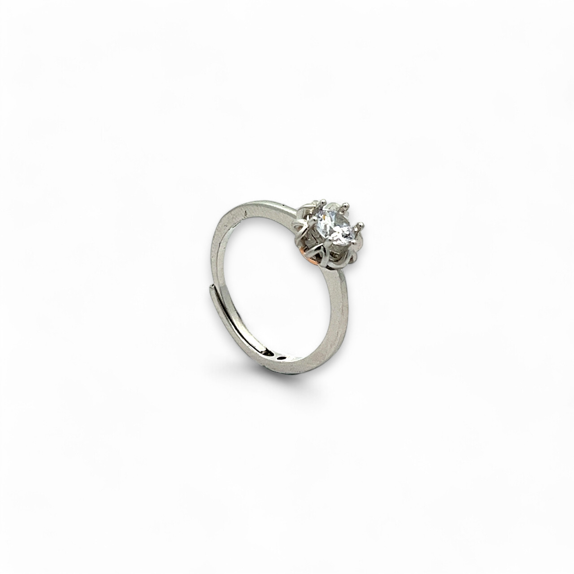 PurpleLuck Rachel 925 Silver Solitaire Ring Dainty and adjustable ring for women and girls. Perfect for Romantic gift for girlfriend
