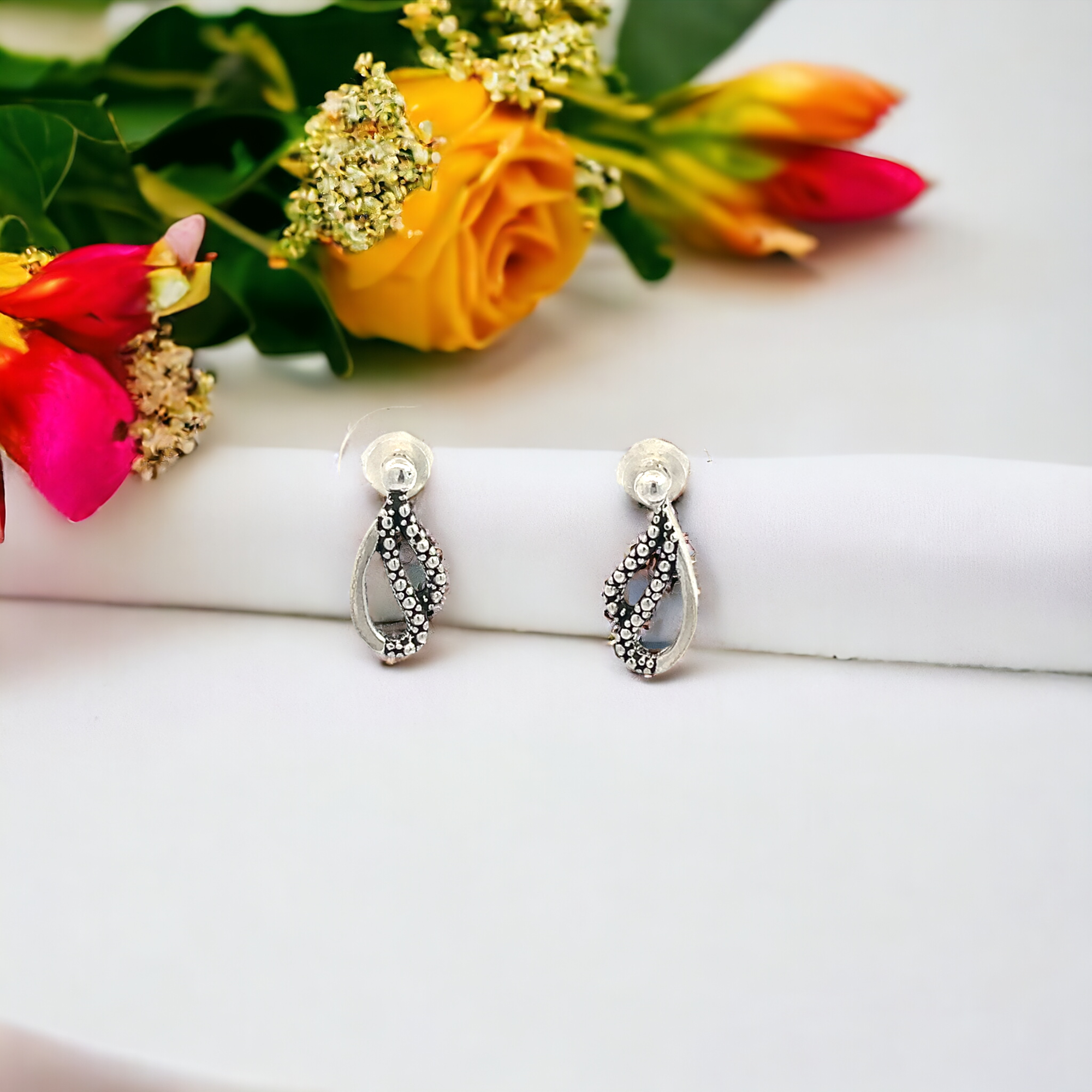 PurpleLuck Saoirse Oxidized 925 Silver Earring for everyday wear and gift for women and girls