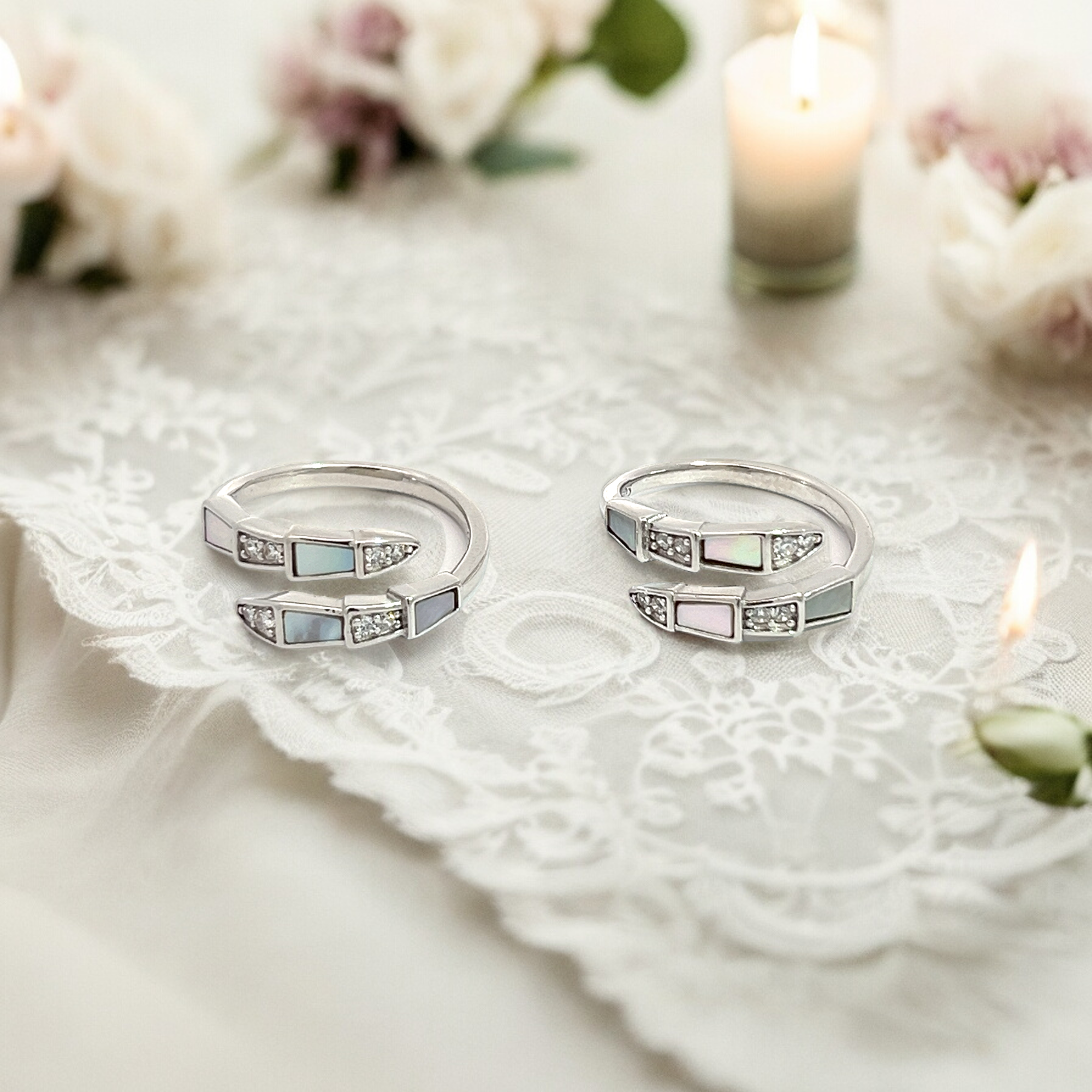 PurpleLuck- Serpent Silver Toe Rings