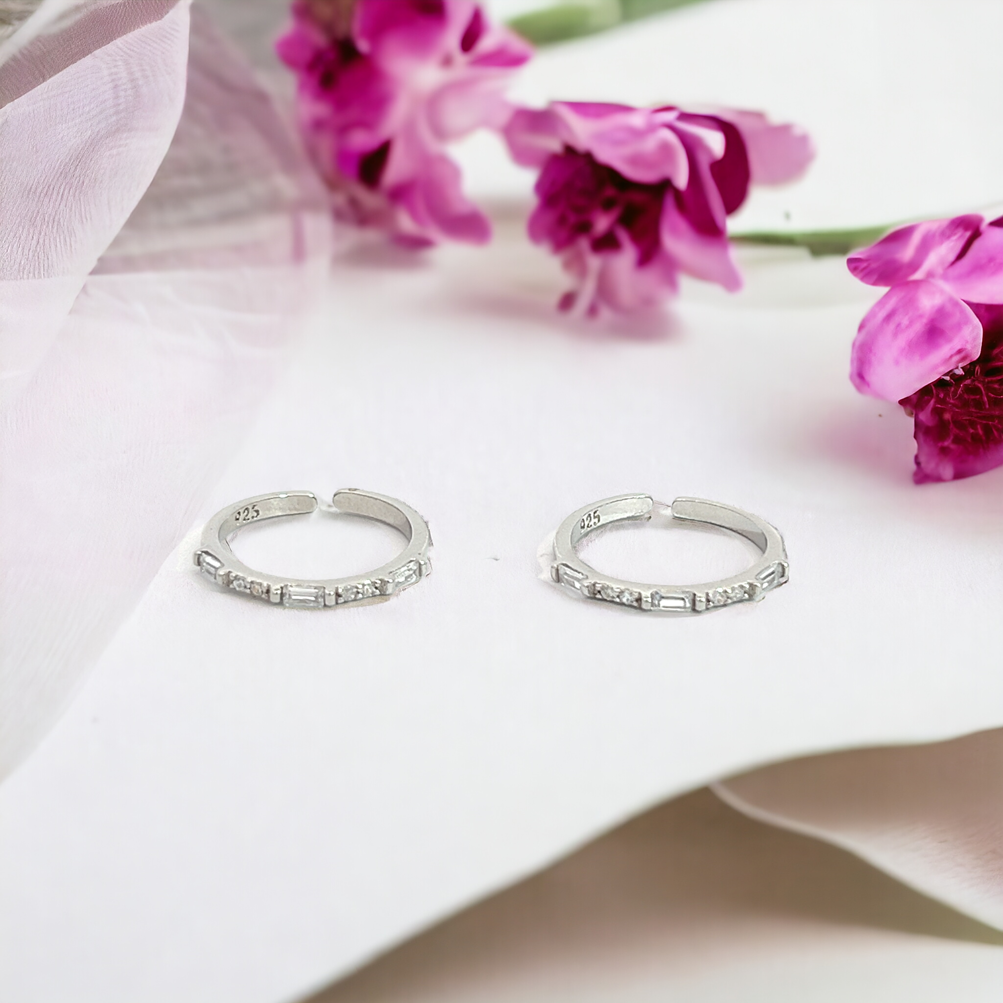 PurpleLuck Shriya Silver Toe Rings