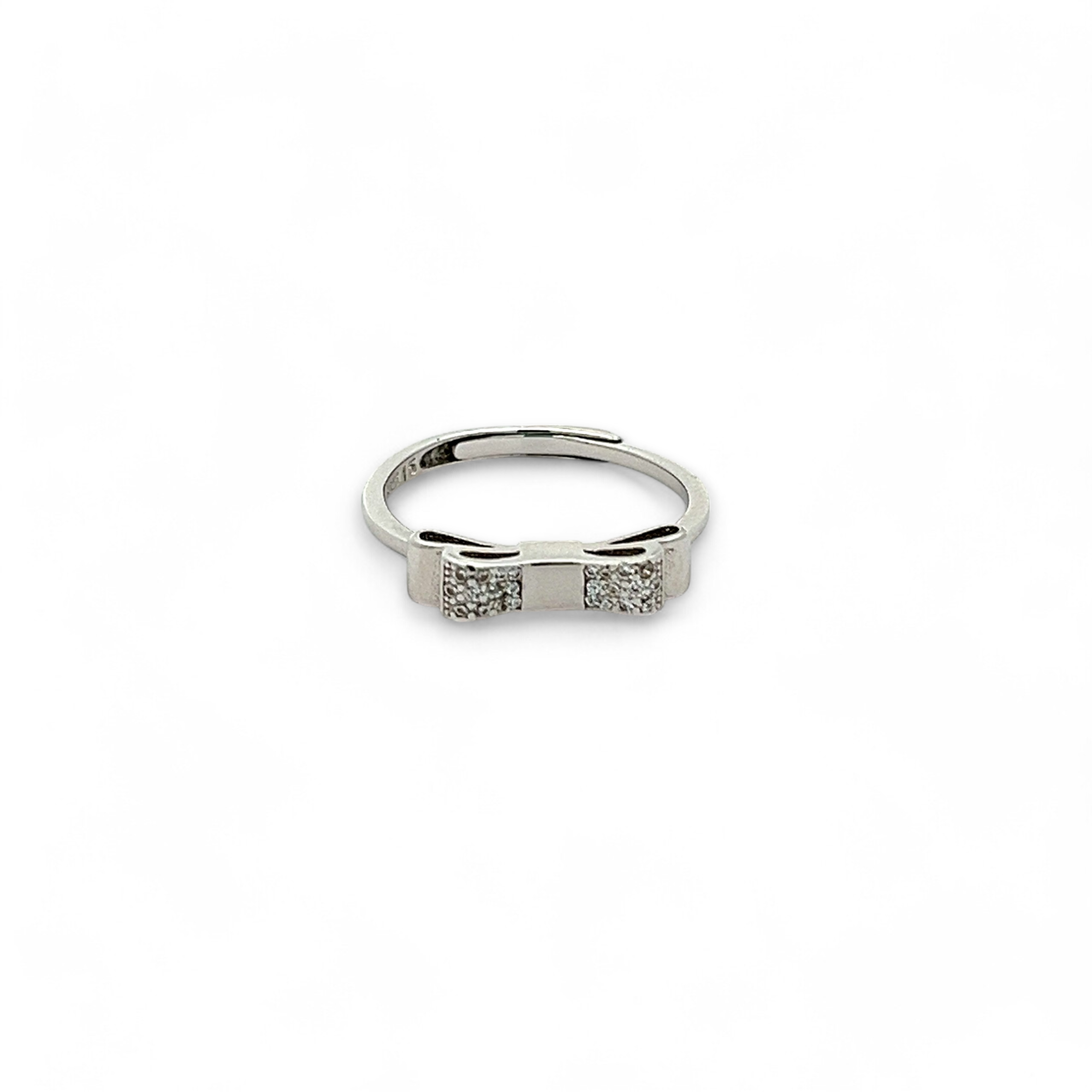 PurpleLuck Sienna 925 Silver Bow Ring. Cute and minimal design adjustable ring Perfect for gifting for girlfriend. Simple daily wear