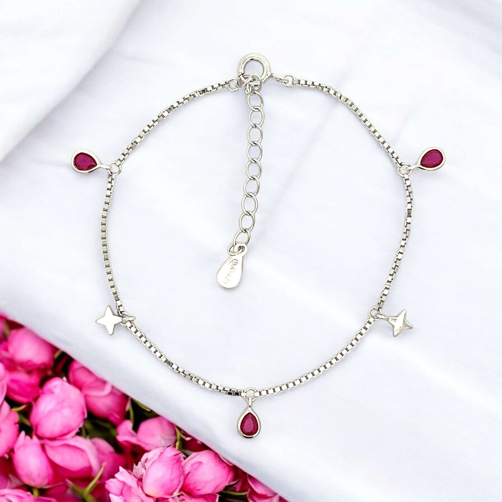 Purpleluck Zeenat 925 Silver Bracelet for Women and Girls for Birthday and Wedding Gift