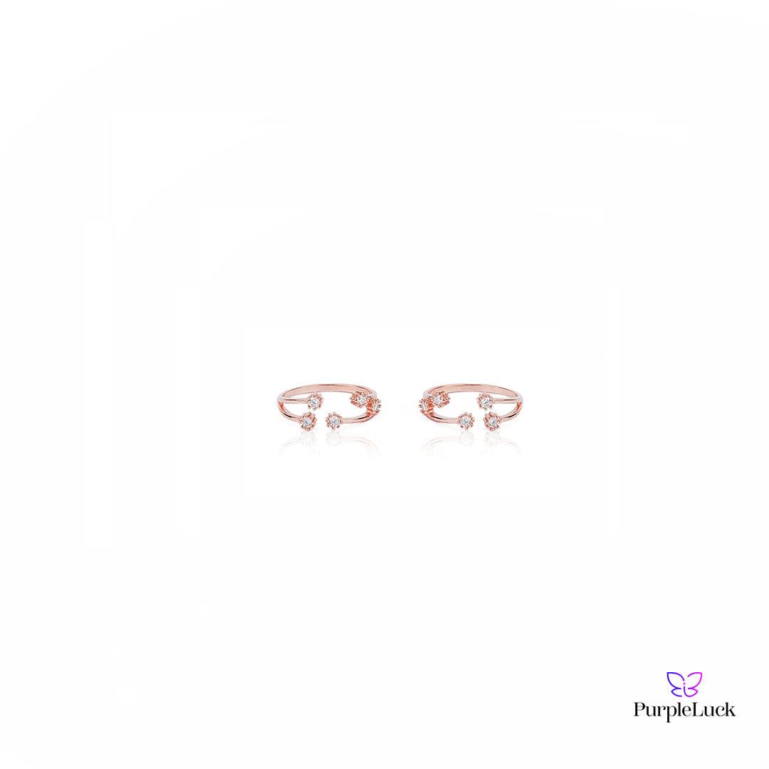 Priyamani Rose Gold Toe Rings - purpleluck.co
