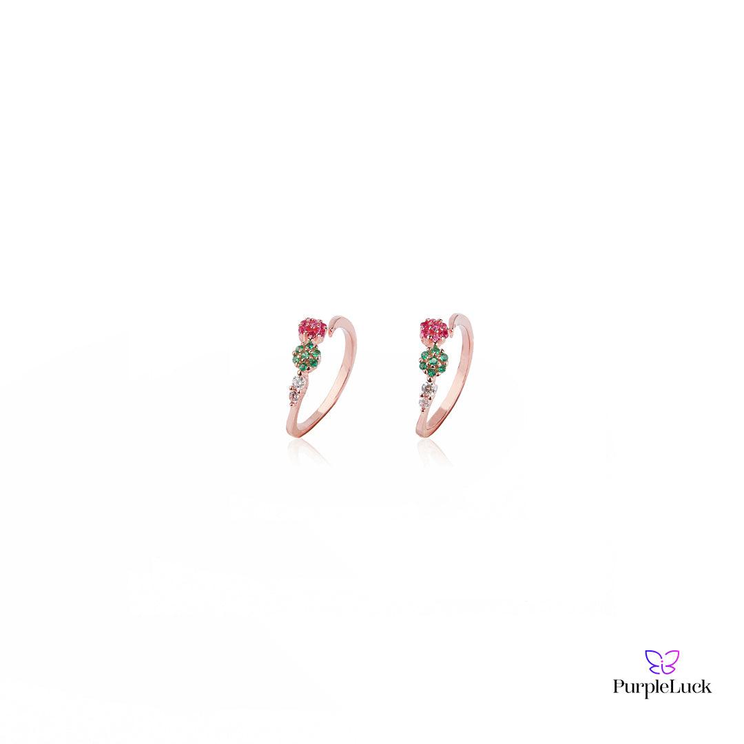 Raveena Rose Gold Toe Rings - purpleluck.co