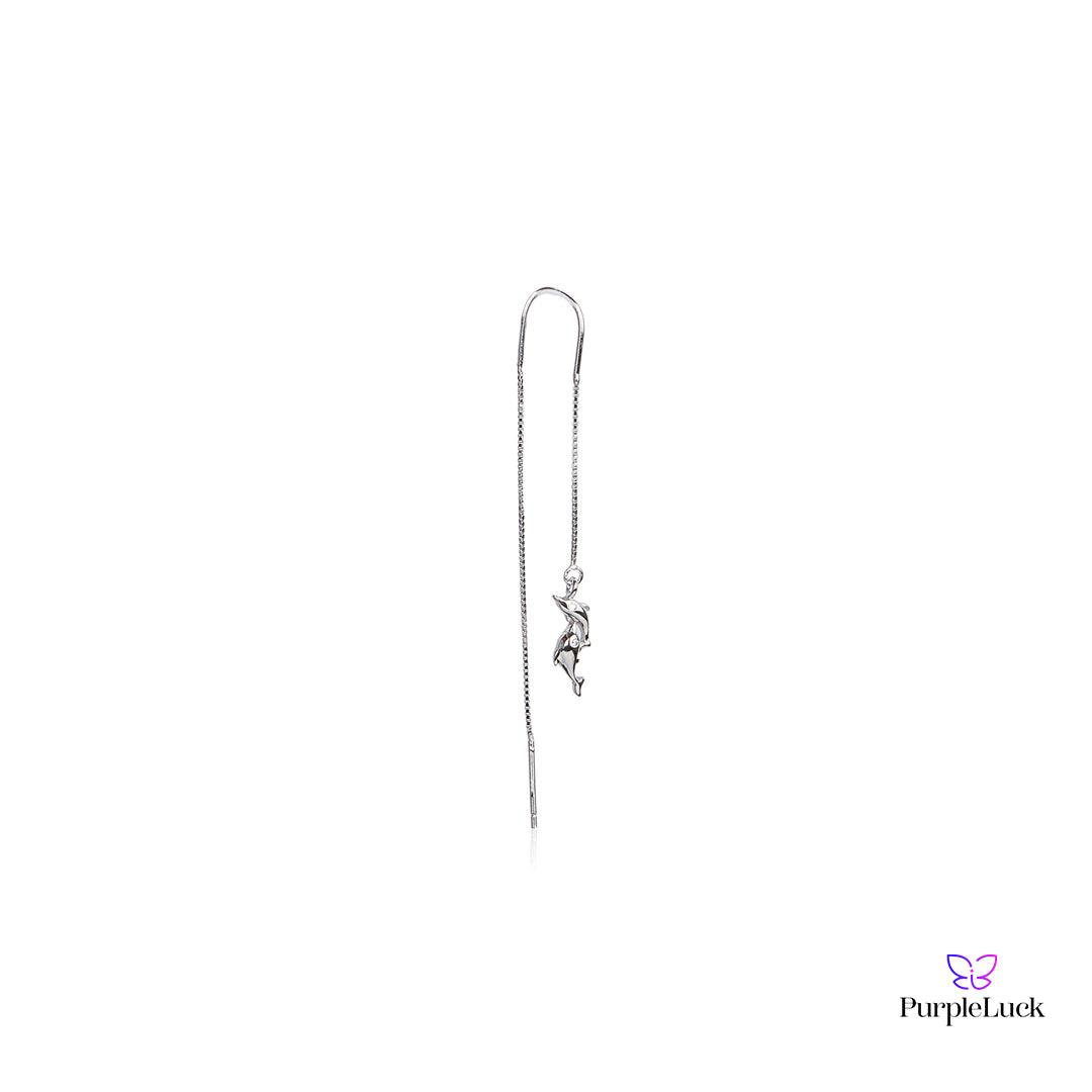 Helena Silver Thread Earrings - purpleluck.co