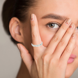Purpleluck- Minimal Silver Couple Rings