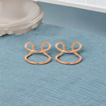 PurpleLuck Allison  Rose Gold Ear Cuffs. Sterling silver trendy and modern design for women and girls