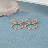 PurpleLuck Allison  Rose Gold Ear Cuffs. Sterling silver trendy and modern design for women and girls