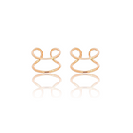 PurpleLuck Allison  Rose Gold Ear Cuffs. Sterling silver trendy and modern design for women and girls
