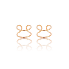 PurpleLuck Allison  Rose Gold Ear Cuffs. Sterling silver trendy and modern design for women and girls