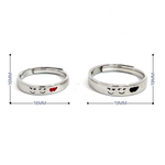 PurpleLuck Bella 925 Silver Couple Ring Elegant and minimal Anniversary  and Valentine gift for Him and Her. Romantic gift for women and girls