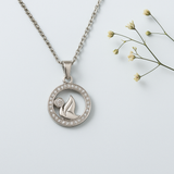 Burning Flame 925 Silver Necklace