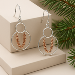 PurpleLuck Celene 925 Silver Hoop Earrings, a trendy design gift for girlfriend and wife