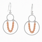 PurpleLuck Celene 925 Silver Hoop Earrings, a trendy design gift for girlfriend and wife
