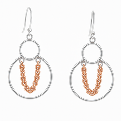 PurpleLuck Celene 925 Silver Hoop Earrings, a trendy design gift for girlfriend and wife