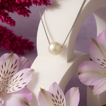 PurpleLuck Kristen Silver White Pearl Necklace Perfect for Office and party wear. Ideal gift for Women and girls