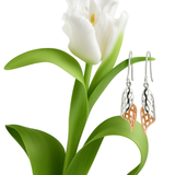 PurpleLuck Iris 925 Silver Spiral Earrings Party wear earrings