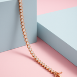 PurpleLuck Rose Gold Dainty Dewdrop Anklet. 925 Silver anklet for women-wedding wear
