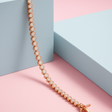 PurpleLuck Rose Gold Dainty Dewdrop Anklet. 925 Silver anklet for women-wedding wear