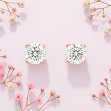 Francia 925 Silver Solitaire Earrings
