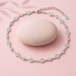 PurpleLuck 925 Silver Cosmic Prism Anklet festive wear traditional anklet