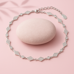 PurpleLuck 925 Silver Cosmic Prism Anklet festive wear traditional anklet