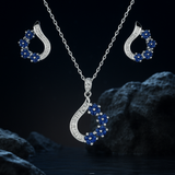 Imperial Blossom 925 Silver Pendant Set