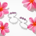 Purpleluck Tri-Flower 925 Silver Toe Rings Gift for women. Daily wear Indian traditional jewellery