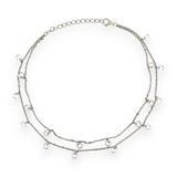PurpleLuck Ellen 925 Silver Double Layered Queen Anklet for women and girls. Trendy Indian jewellery with adjustable chain