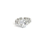 PurpleLuck Giovanna 925 Silver Chain Ring for girls and women gifting