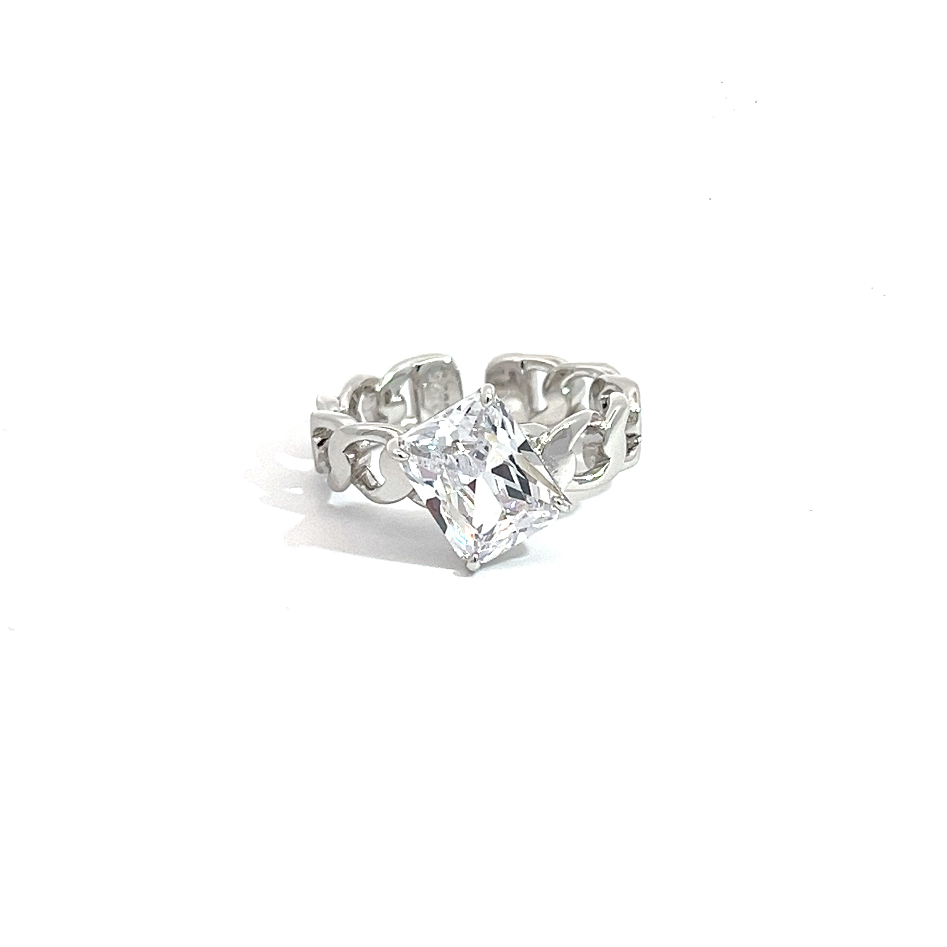 PurpleLuck Giovanna 925 Silver Chain Ring for girls and women gifting