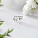 PurpleLuck Giovanna 925 Silver Chain Ring for girls and women gifting